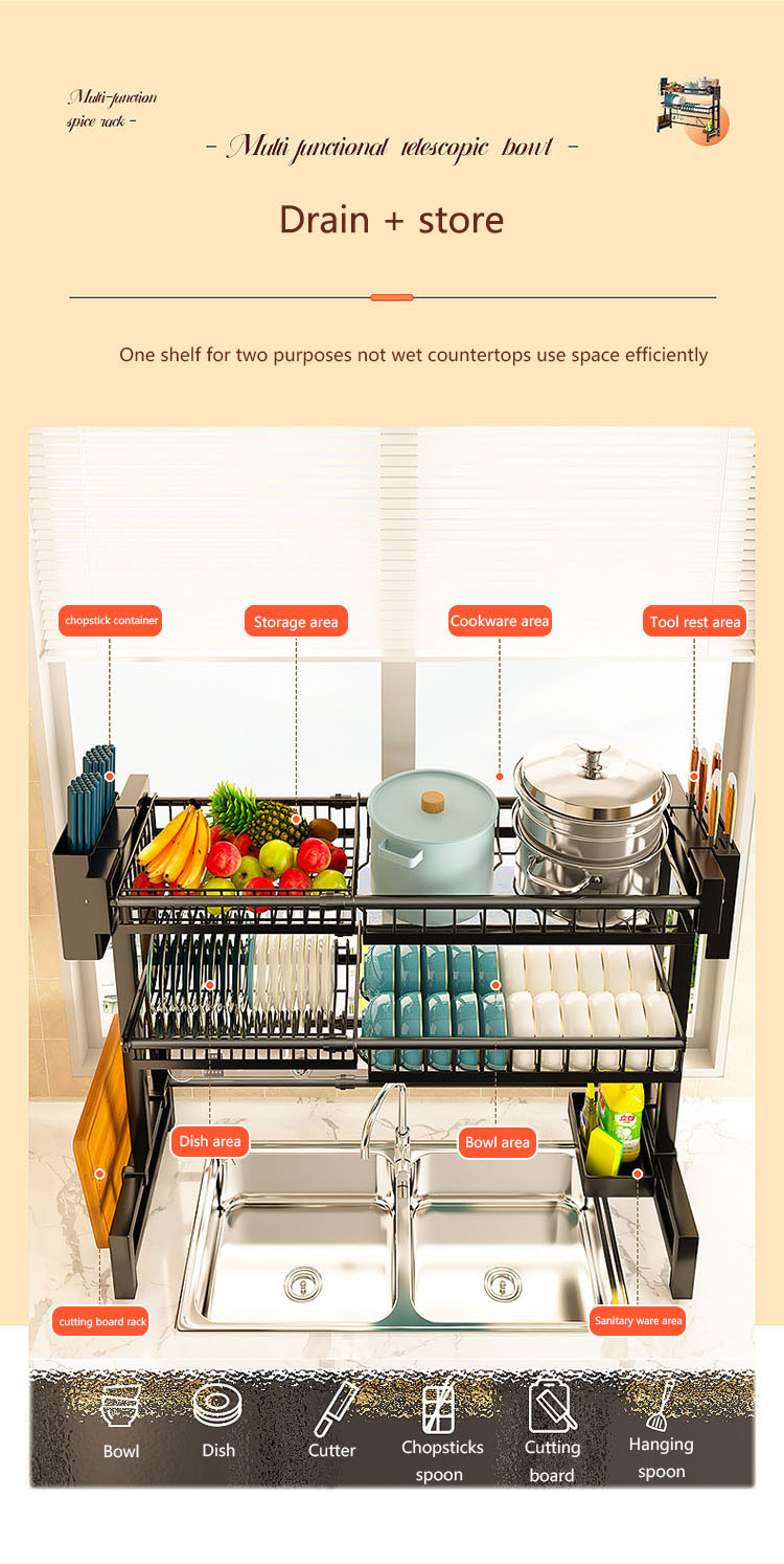 Kitchen Adjustable Modular Dish Rack Kitchen Adjustable Modular Dish Rack